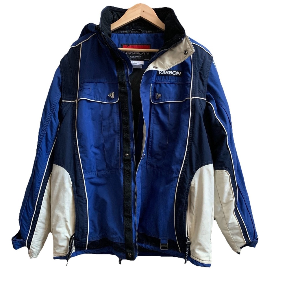 Karbon VintageSki Jacket Snow Mobile Insulated Versatile Jacket Vest Bright SZ L